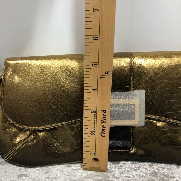 Dark Gold clutch/purse, night out! NWT women’s handbag - Picture 9 of 12